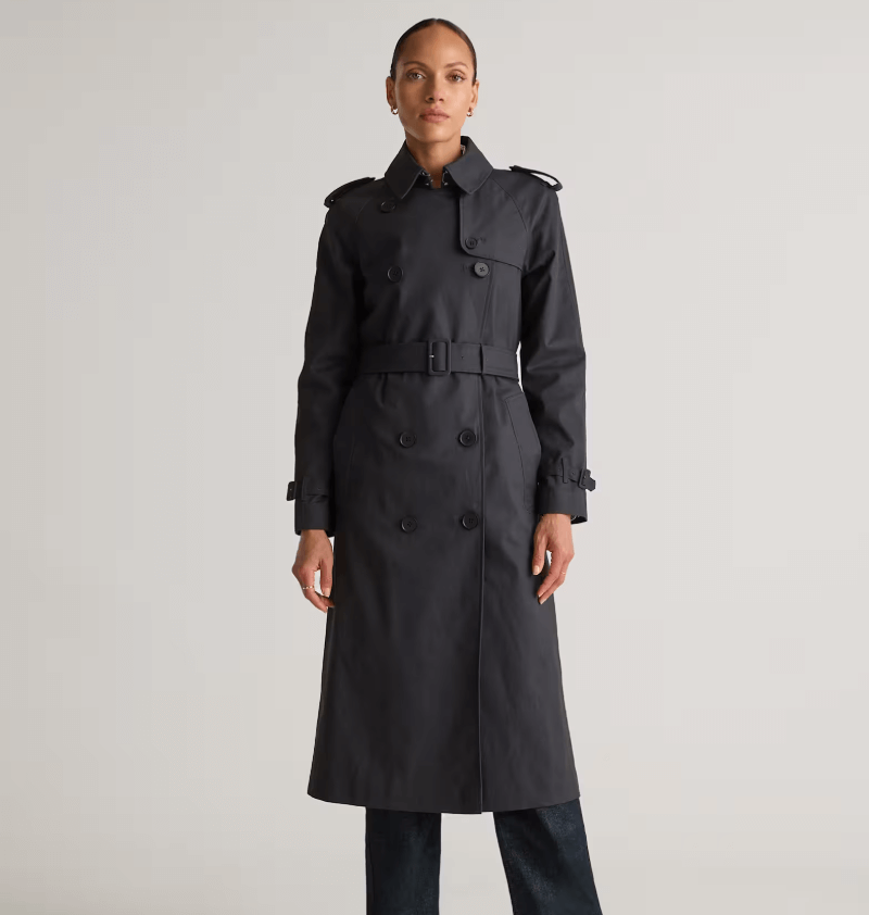 Comfort Stretch Long Trench Coat 2026 spring capsule wardrobe 